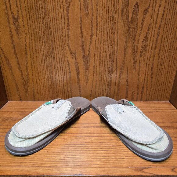 Sanuk You Got My Back III Slip on Shoe/Sandal Men's Size 8 Tan - Picture 6 of 9